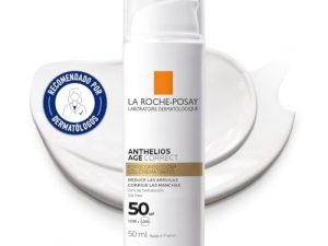 La Roche Posay Gel-Crema Protector Antiedad, Fotocorrector de Uso Diario con SPF50, Corrige Arrugas y Manchas, Mejora la Elasticidad, Fórmula con Cellox-B3 Tech, Anthelios, 50 ml