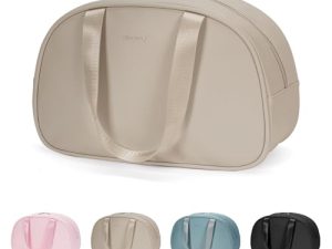 Bolsa de Aseo de tamaño Completo Bolsa de cosméticos Grande de Viaje Maquillaje Bolsas Organizador para Damas y Mujeres, ZX-marrón Claro
