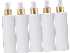 OATIPHO 5piezas Botellas De Spray Multiusos Pulverizador De Para Cosméticos y Viajes De Blanco De Pet Portátiles
