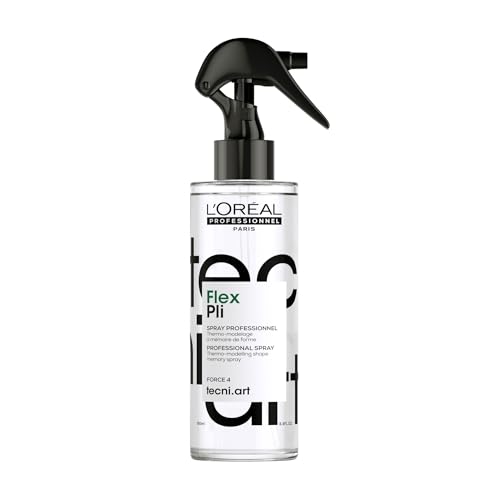 L'Oréal Professionnel, Spray termo-activo, acabado con ondas y rizos, agua de peinado, Flex Pli, TecniART, 190ml