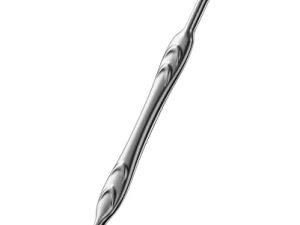 FERYES Elegante empujador de cutículas de doble propósito y removedor de esmalte de uñas de gel, barra de cutícula de acero inoxidable, herramienta de cutícula para perfección de