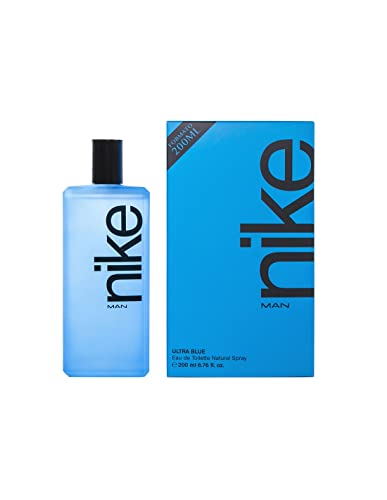 NIKE - Ultra Blue 200 ml, Colonia Hombre, Perfume Formato Spray, Eau de Toilette Natural y Masculina, Aroma Oriental Floral, Fragancia Fresca, Valiente y de Larga Duración