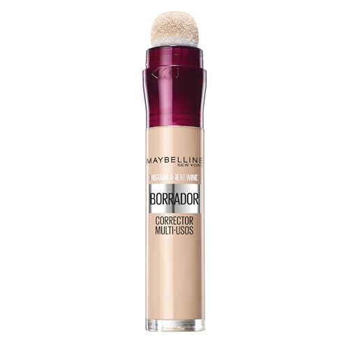 Maybelline New York, Corrector de Ojeras, Bolsas e Imperfecciones, Con Bayas de Goji y Haloxyl, Tono: 01 Light, 6.8 ml