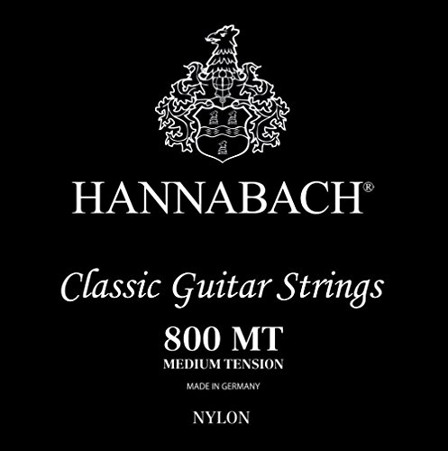 Hannabach Cuerdas Para Guitarra Clasica Serie 800 Medium Tension Juego 3 Cuerdas Agudas