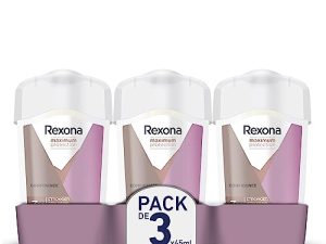 Rexona Maximum Protection Desodorante en Crema Antitranspirante para Mujer Soft Solid Confidence 45 ml, Pack de 3 Unidades