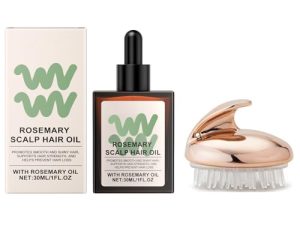 Bonding Oil+Peine de masajes – Aceite para el cabello ligero sin siliconas – Aceite hidratante para el cuidado de los rizos – El pelo de la lámpara mejora el encrespamiento