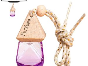 Botella colgante de perfume para coche, botella difusora vacía colgante para coche, difusor de aromaterapia, difusor de aceites esenciales, tapa triangular, colgante de perfume, coche
