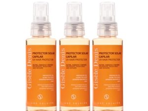 GISÈLE DENIS – Protector Solar Térmico Capilar 3 x 100 ml, en Spray, Pack 3, para Pelo Liso y Rizado, Nutre, Repara e Hidrata el Pelo, con Vitamina E, Cuidado del Cabello para Playa y Piscina