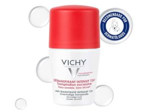 Vichy Desodorante, Tratamiento Antitranspirante Intensivo 72 horas, Roll-on, Protege y Regula, Enriquecido con Minerales Ultra-Absorbentes y Perspicalm, Hipoalergénico, Stress Resist, 50 ml