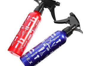FOMIYES Botella De Spray Vacía Rociador De Agua 2 Piezas Tamaño Compacto Plástico Color Azul y Rojo Para Peluquería Uso Doméstico Cara y Salón