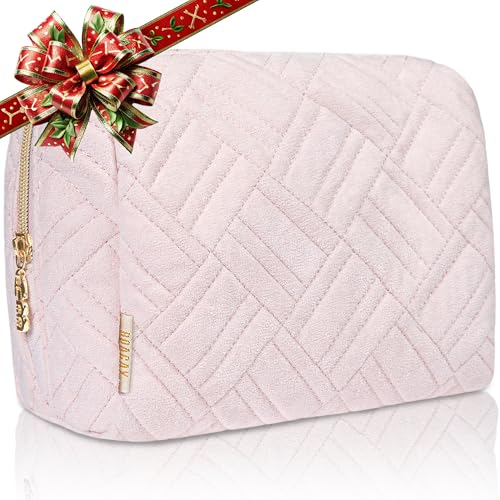 BOACAY Neceser de Maquillaje Grande, Bolsa de Aseo de Viaje, Mujer y Niña, Organizador para Bolso, Estuche para Cosméticos, Cepillos, Accesorios