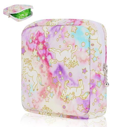 Desing Wish 1 Piezas Neceser Compresas Mujer Neceser Viaje Maquillaje Pequeño con Cremallera Makeup Bag Bolsa de Aseo Niña Bolsa de Almacenamiento Servilletas Sanitarias Regalos Navidad cumpleaños