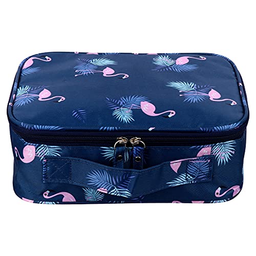 WOONEKY Bolsa De Aseo Portátil para Viaje, Grande Capacidad, Resistente Al Agua, Color Azul Oscuro, Adecuado para Mujeres y Hombres, Organizador Compacto para Artículos De Tocador