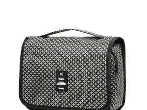 Sechunk Bolsas de aseo de viaje impermeables para colgar bolsa de cosméticos multifunción bolsa de maquillaje para mujeres (dblueStar)