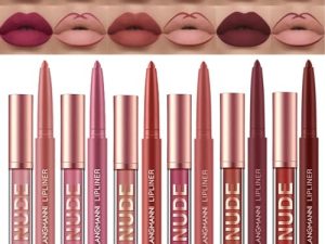 Juego de maquillaje de lápices labiales de 12 piezas, 6 líquidos mate + 6 delineadores, kit de brillo de labios resistente al agua de larga duración