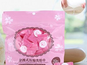 Mini Toalla Comprimida Desechable de Tela No Tejida, Paño de Limpieza Facial, Viaje, 30 Uds., Blanco (50 Piezas)