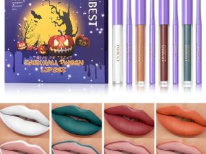 Likesing 8 Piezas Pintalabios Permanente Perfilador Labios Rojo Rosa Brillo Barra de Labios Labiales Blanco Mate Larga Duracion Labial Delineador Labios Lip Tint Lip Liner Maquillaje Kit Mujer Regalo