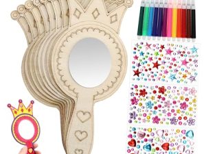 Vaguelly Espejos De Mano De Estilo Vintage Kit De Manualidades para Princesa Decoración De Habitación para Educativo