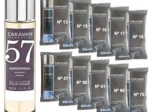 CARAVAN FRAGANCIAS Perfume de Hombre Nº57 de 150 ml + Set de 10 Viales de Fragancias Masculinas distintas de Caravan para descrubir nuevos aromas