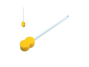 Mobiclinic, Esponja para baño con mango, Egonómica, Integrado de plástico, 57 cm
