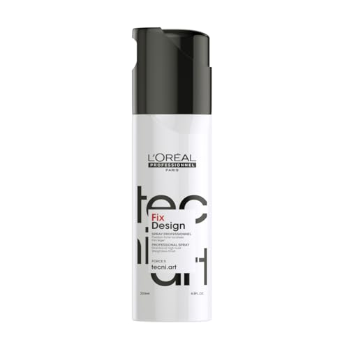 L'Oréal Professionnel, Spray de alta fijación para el pelo, Acabado brillante de aspecto natural, Fix Design, TECNIART, 200ml