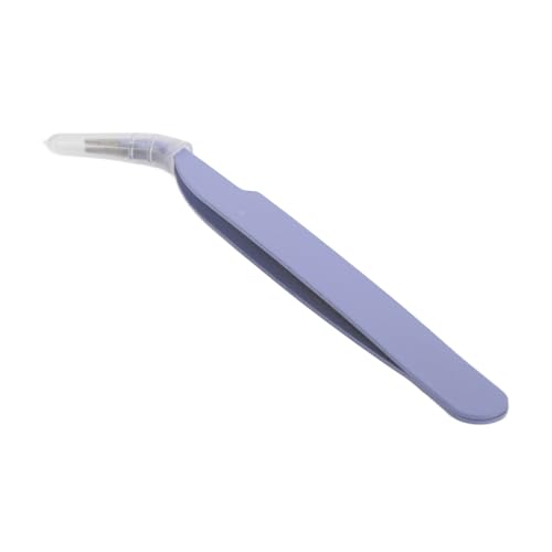 Pinzas Curvas, Punta Fina con Precisión para Pegatinas de Bricolaje, Acero de Carbono Medio, Azul Cielo, Pequeña Herramienta Liviana para Viajar, Uso Diario, Proyectos de