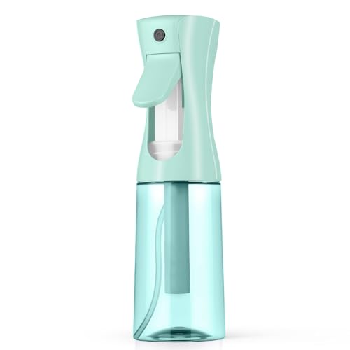Alaoo Botella Pulverizador Agua Peluqueria,200ML Reutilizable Fina Niebla Pulverizador Continuo Pulverizado,Botella de Spray para Cabello,Para Peluquería,Cuidado de Piel,Mascota,Azul Transparente