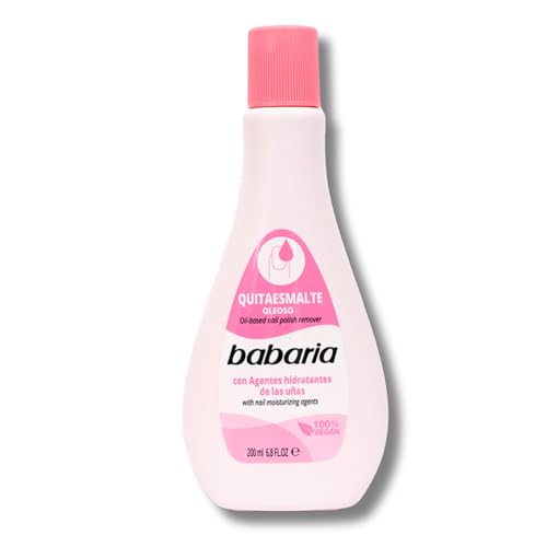Babaria - Quitaesmalte Oleoso con Agentes Hidratantes de las Uñas 200ml | Removedor Esmalte Semipermanente | Quita Esmalte Semipermanentes para Uñas