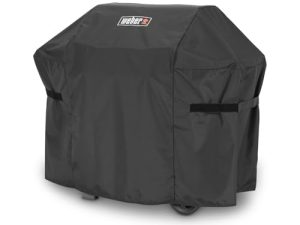 Weber Funda Premium para serie Spirit & Spirit II 300, transpirable, resistente a los rayos UV y al agua, protección contra condiciones climáticas, cierre de velcro para fijación – Negro (7183)