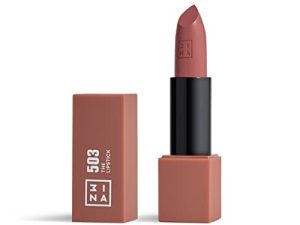 3INA MAKEUP – The Lipstick 503 – Nude – Labial Nude Cremoso – Barra de Labios Mate con Vitamina E y Manteca de Karité de Alta Pigmentación con Olor a Vainilla – Vegan – Cruelty Free