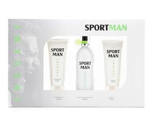 SPORTMAN – Endgame Colonia 150 ml + Gel de Baño 75 ml + After Shave 75 ml, Estuche de Regalo Hombre, Eau de Toilette Masculina, Aroma Cítrico Amaderado, Fragancia Juvenil, Deportiva y Duradera