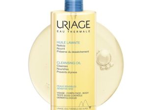 Aceite Limpiador Uriage con Glicerina 25% – 2 en 1: Limpia e hidrata suavemente – Aceite de ducha espumoso para toda la familia – Rostro y cuerpo – Sin jabón, Ph fisiológico, Piel sensible – Sin jabón