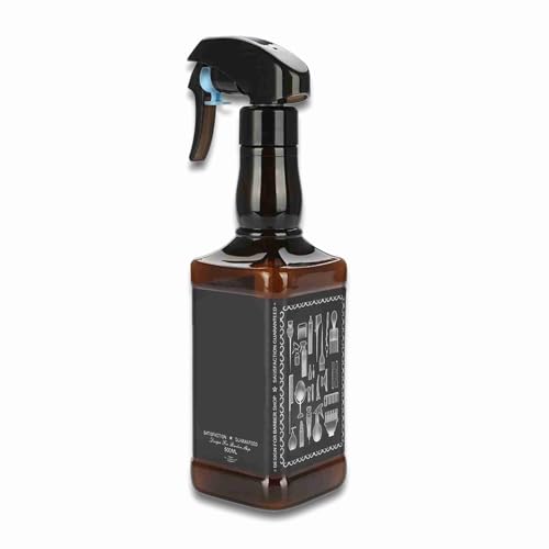 Peluquería Spray Bottlle, 500 ml de plástico Peluquería Spray Bottle Salon Barber Hair Tools Rociador de agua(Marrón)