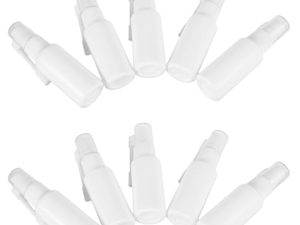 VILLCASE Frascos de Spray Nasal Vacíos 30 Ml Pulverizador Varilla Larga y Boquilla Giratoria Nasal Recargable para y Uso Viaje Pack de 10 Unidades