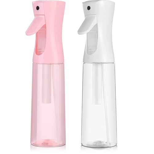 OIXEYA 2 Piezas Pulverizador Agua Peluqueria, 300ml Niebla Pulverizador Continuo Para Peinado, Plantas, Mascotas, Limpieza,