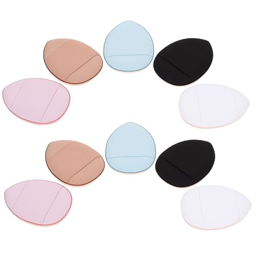 NOLITOY Mini Puff Para Maquillaje Polvo Práctico 12 Piezas Tamaño Pequeño Forma De Gota Doble Uso Cara Niñas Herramientas Cosméticas Portátil