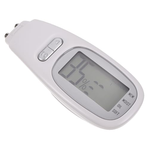 NUOBESTY Probador De Humedad y Aceite De Piel Digital 1 Unidad Ligero Portátil Para Cuidado Facial y Análisis Cutáneo Pantalla Retroiluminada Blanca