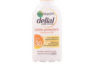 Garnier Delial Hydra 24h Protect Leche Protectora Rostro y Cuerpo con [Manteca de Karité]. Alta Protección FPS 30. Antisequedad. Absorción rápida y muy resistente al agua. 175 ml