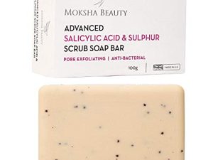 Barra de Jabón de Azufre con Ácido Salicílico – [Hecho en el Reino Unido] Avanzada Barra de Jabón con Ácido Salicílico y Azufre Exfoliante para Tratamiento Facial | Sin Parabenos ni Crueldad – 100g