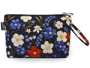 Gloppie Neceser Mujer Pequeño Flor Bolsa Maquillaje Necessaire Organizador Viaje Bolsa De Aseo Niña Impermeable Cosmetica Bag