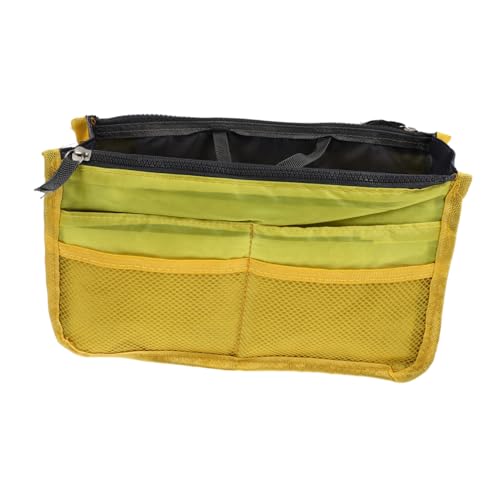 minkissy Bolsa de Viaje Portátil Forro de Bolso Multicapa 1 Unidad Gran Capacidad Doble Capa para Mujer Organización Cosméticos Uso Diario Aseo