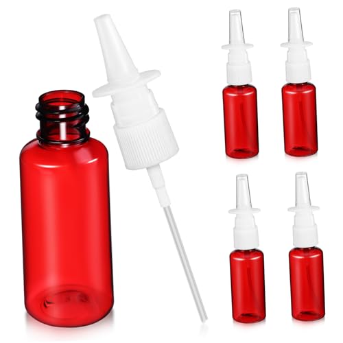PERSELOSO 5piezas Frascos De Spray Nasal Vacíos De Plástico Pequeños Rellenables Diseño De y Hermético