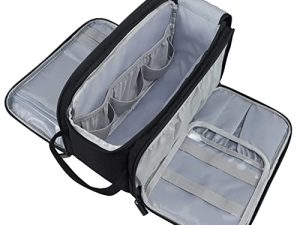 Gloppie Neceser Hombre Bolsa de Aseo Cosméticos para Mujer Neceseres Viaje de Avión Estuche Organizador de Maquillaje y Accesorios de Playa, Negro