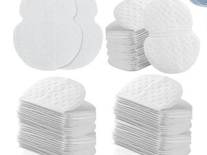 QHFlashbuy 120 Piezas Almohadillas Sudor Axilas,Almohadillas de Sudoración,parches antitranspirantes,Escondidas Absorción Sudor Protege tus Prendas,Absorbe el sudor y los olores para Mujeres y Hombres