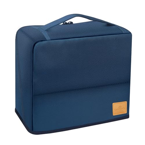 Lermende Neceser de Viaje para Hombre y Mujer, Bolsa de Cosméticos con Doble Cremallera, Gran Capacidad, Bolsa de Aseo con Asa. (Blue)