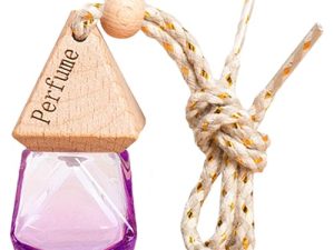 Ambientador de coche Botellas – Recargable colgante difusor de ambientador para coche | Difusor de aromaterapia de aceites esenciales colgante de perfume colgante para coche, tapa triangular
