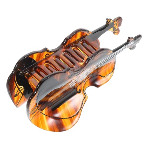 ELAYARD Pinza Cabello Tipo Violonchelo De Acetato Antideslizante Para Mujer y Niña, Diseño Garra De Mandíbula Tamaño Mediano, Accesorio Musical Para Recogidos La Parte Posterior Cabeza