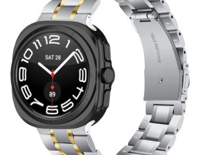 GOBY – Pulsera compatible con Galaxy Watch Ultra 47 mm (2024/2025), bandas metálicas sin intersticio compatible con Galaxy Watch Ultra para hombres y mujeres, correa de acero inoxidable, 22 mm, Metal