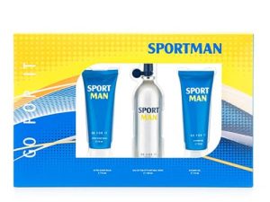 SPORTMAN – Go For It Colonia 150 ml + Gel de Baño 75 ml + After Shave 75 ml, Estuche de Regalo Hombre, Eau de Toilette Natural y Masculina, Aroma Cítrico, Fragancia Fresca, Deportiva y Duradera