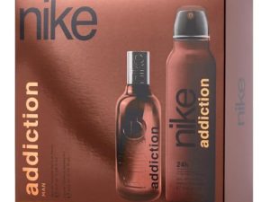 NIKE – Addiction Man Promoción Perfume 100 ml + Desodorante 200 ml, Colonia y Desodorante Hombre, Perfume Formato Spray, Eau de Toilette Natural y Masculina, Aroma Amaderado Balsámico